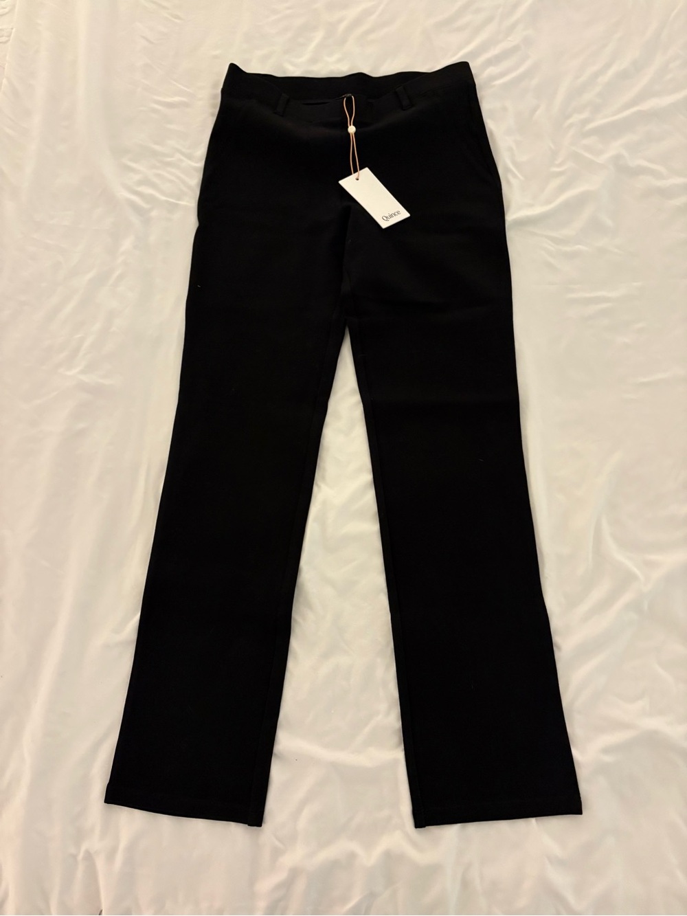 Quince Black Straight-Leg Pants